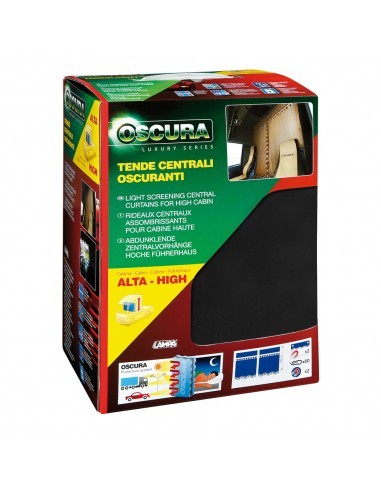 CORTINAS CENTRALES PARA CAMIÓN, CABINA ALTA NEGRA