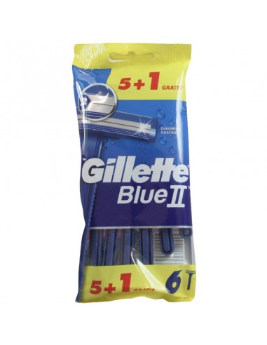MAQUINILLA DE AFEITAR GILETTE BLUE II (5+1 UNIDS)