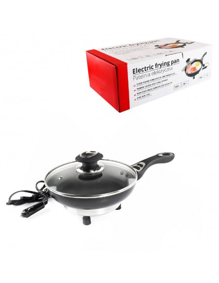 SARTEN ELECTRICA CON TAPA 24V 250W 20CM X 4 CM