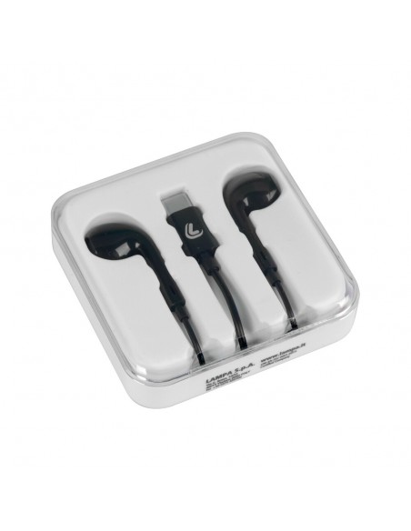 AURICULARES CON MICROFONO Y CABLE USB TYPE-C ESSENTIAL- 120 CM - NEGRO