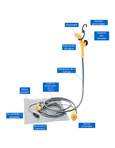 DUCHA FASEBA PORTATIL  12V