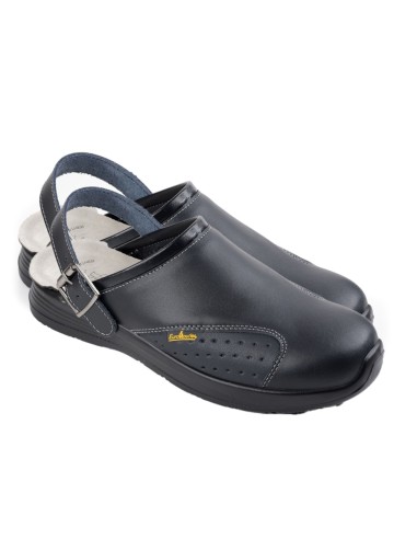 ZUECO EUROROUTIER WORK SLIPPER CUERO NEGRO...