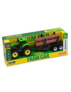 TRACTOR CON REMOLQUE 11x29x7,80 CM COLORES SURTIDOS