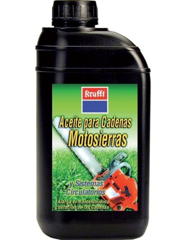 ACEITE PARA CADENAS MOTOSIERRAS KRAFFT 1 LITRO