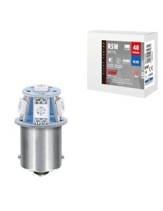 LAMPARA LED SERIES-6 SMDX1CHIP-(R5W)-BA15s AZUL-DOBLE...
