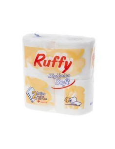 PAPEL HIGIENICO DOMESTICO RUFFY15 METROS (4 UNIDADES)