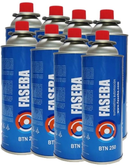 PACK 4 UNIDADES CARTUCHO GAS FASEBA + COCINA FASEBA