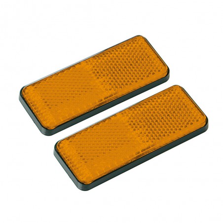 Euro-Norma, reflectores rectangulares - 90x35 mm - Naranja