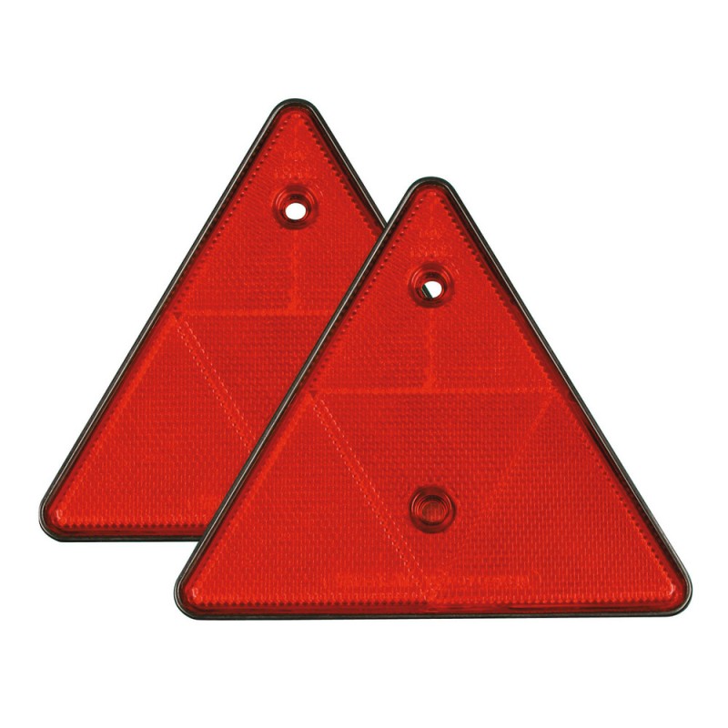 Reflectores triangulares Euro-Norm - 150x130 mm - Rojo
