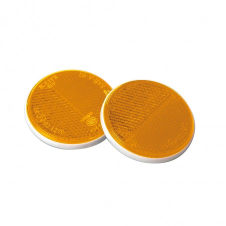 Euro-Norma, reflectores redondos - Ø 65 mm - Naranja