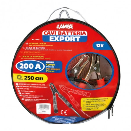 CABLES DE ARRANQUE EXPORT 12V 200A CABLE 250 CM