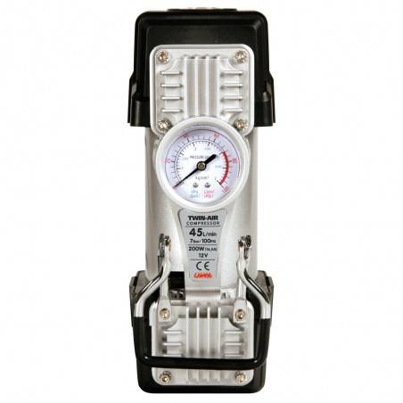 COMPRESOR BICILINDRICO TWIN AIR CON MANOMETRO 12V 200W