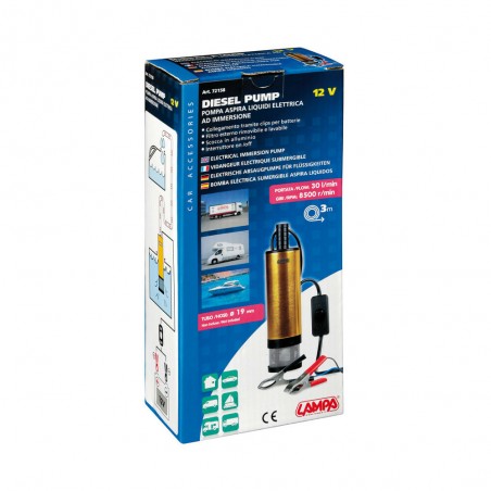BOMBA DE SUCCION DE LIQUIDOS DE INMERSION ELECTRICA12V 30 L / min