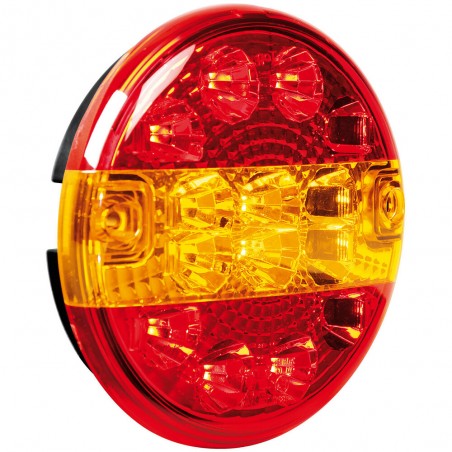 Luz trasera redonda LED 3 funciones, 12 / 24V