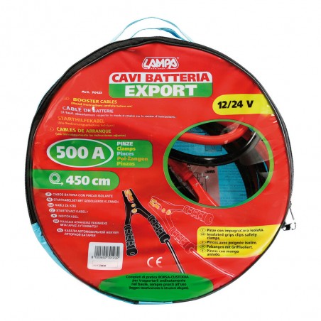 CABLES DE ARRANQUE 12/24V 500A CABLE 450 CM 22,7 MM2