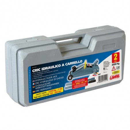 GATO HIDRAULICO 2000 KG CON CARRO Y MALETIN HOMOLOGACION GS-TUV