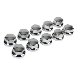 Conjunto de 10 cubiertas de perno ABS universales - Ø 32/33 mm - Cromo