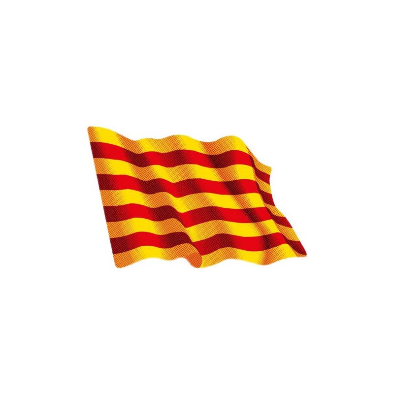 Adhesivo ondeante bandera de Cataluña