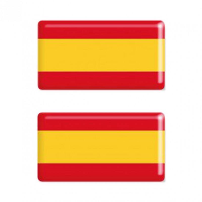 Adhesivo resina bandera de España