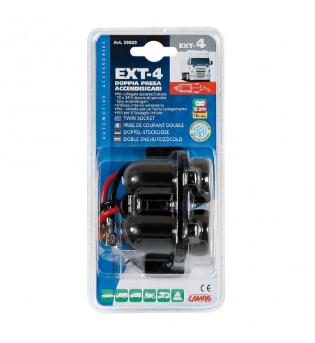 Enchufe mechero ext-4 2 tomas interior y exterior impermeable