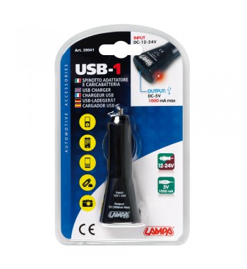 Enchufe mechero 1 puerto USB 500mA 2
