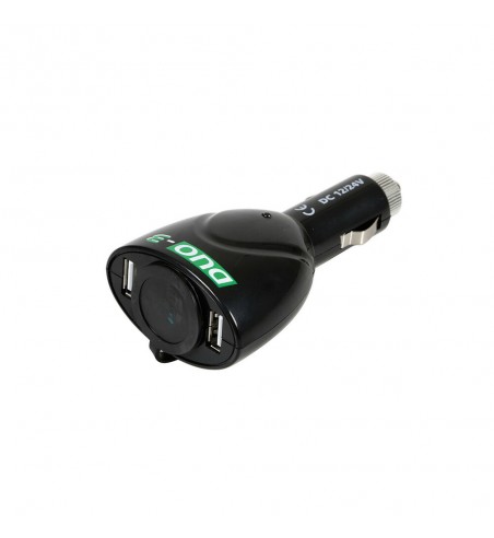 Enchufe mechero DUO3 toma standard 2 USB cable 60 cm