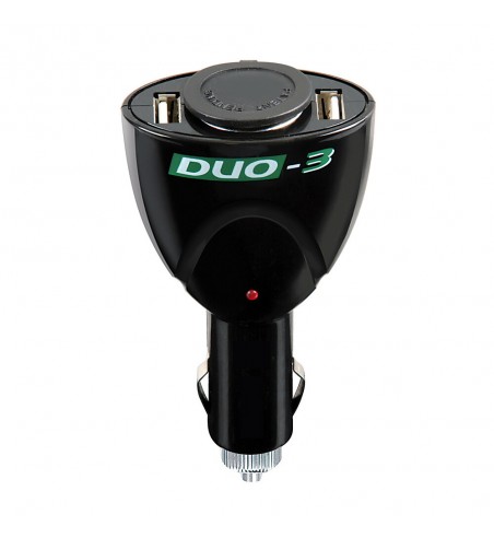 Enchufe mechero DUO3 toma standard 2 USB cable 60 cm