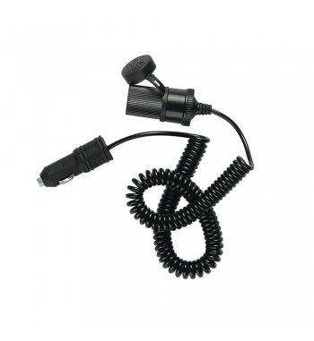 Enchufe mechero alargador espiral 4M luz led