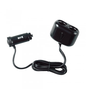 Enchufe mechero PL2 2 tomas led fusible 2m cable 10A