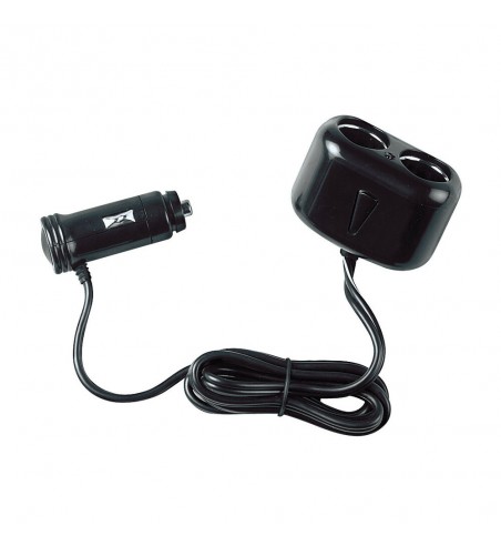 Enchufe mechero PL2 2 tomas led fusible 2m cable 10A