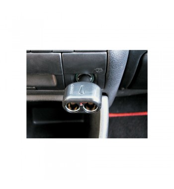 Enchufe mechero gemelo 2 tomas luz Led fusible 10A 2