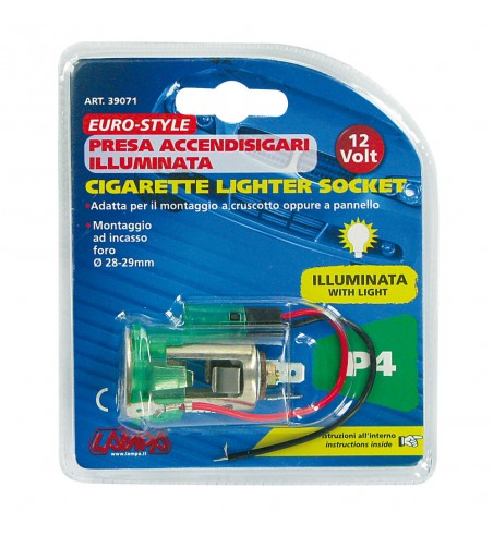 Toma mechero europeo P4 con luz 12V