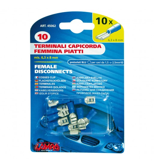 Terminales azules cable 1,5-2,5 mm