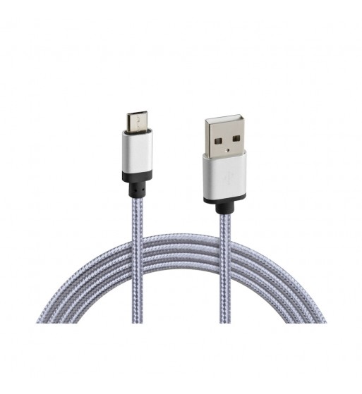 Cable USB y micro USB metálico reforzado 100 cm