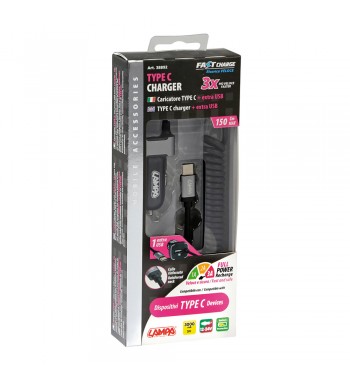 Cargador tipo C 1 puerto USB carga rápida 2