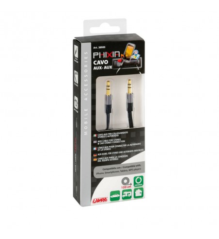Conector audio coche móvil doble macho