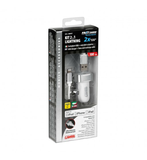 Cargador original 12V/24V Iphone 5/6/7