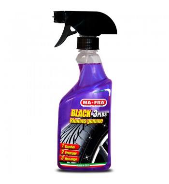 RENOVADOR NEUMATICOS BLACK 3 PLUS PULIDO ANTIGRIETAS MAFRA 500 ML.