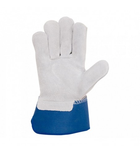 Guante JUBA tuff extra serraje vacuno gris y azul talla 10