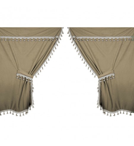 Cortinas de camión beige 9 piezas