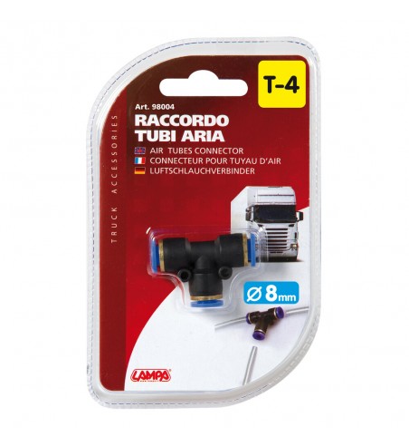 Conector aire T-4 8 mm