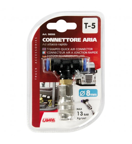 Conector rápido aire T-5 8 mm