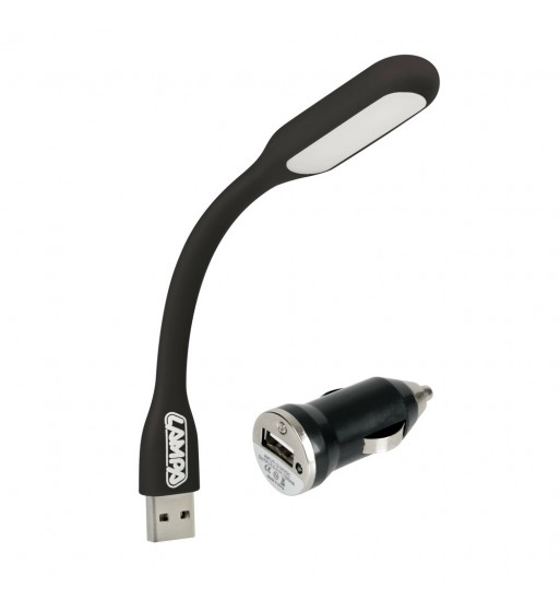 Linterna led flexible + toma USB