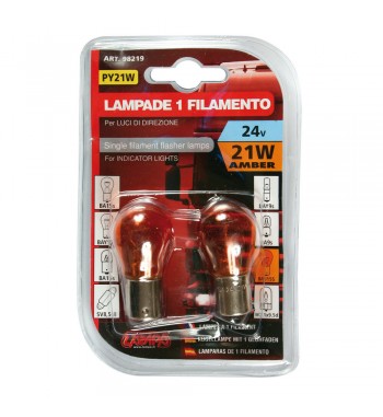 Lámpara P21W 1 filamento ambar 21W BAU15S 2