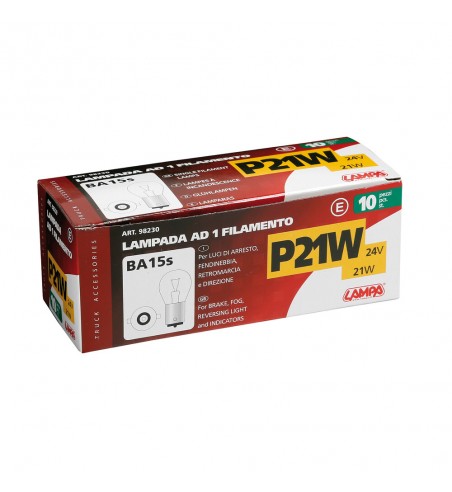 Lámpara P21W 1 filamento blanco 24V 21W BA15S