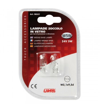 Lámpara W5W blanco 24V 5W W2,1X9X5D sin casquillo 2