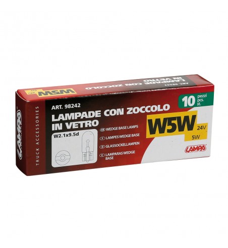 Lámpara W5W blanco 24V 5W W2,1X9X5D sin casquillo