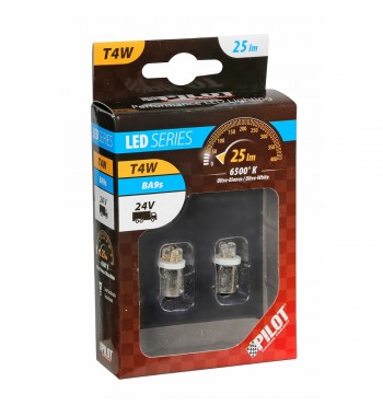 LAMPARA T4W 4 LED BLANCO 24V BA9S (BLISTER 2 UNIDADES) 2