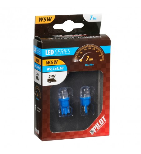 Lámpara W5W led azul W2 1X9 5D