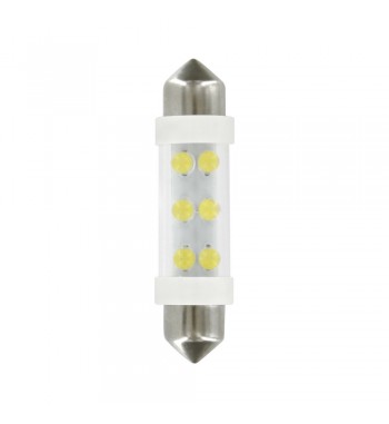 Lámpara 11x41 mm 6 led siluro blanco SV8 - 5 - 8